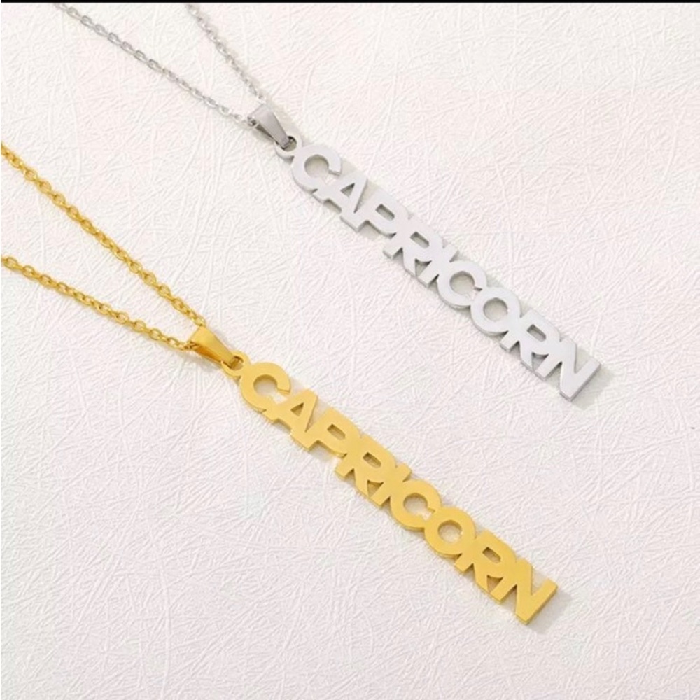 Capricorn zodiac necklace